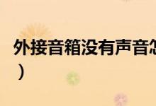 外接音箱没有声音怎么调(外接音箱没有声音)