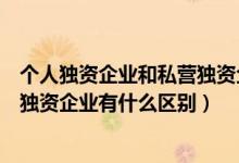 个人独资企业和私营独资企业一样吗（个人独资企业和私营独资企业有什么区别）