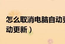 怎么取消电脑自动更新功能（怎么取消电脑自动更新）