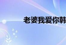 老婆我爱你韩语（老婆我爱你）