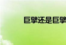 巨擘还是巨擘（巨擘什么意思）