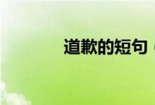 道歉的短句（求道歉的句子）