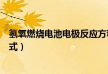 氢氧燃烧电池电极反应方程式（氢氧燃料电池电极化学反应式）