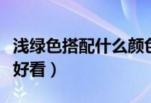 浅绿色搭配什么颜色好看（绿色搭配什么颜色好看）