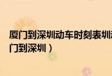 厦门到深圳动车时刻表圳动车票（厦门到深圳动车时刻表厦门到深圳）