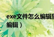 exe文件怎么编辑里面的内容（exe文件怎么编辑）