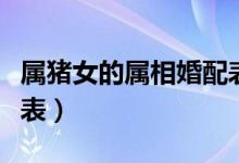 属猪女的属相婚配表图片（属猪女的属相婚配表）