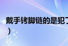 戴手铐脚链的是犯了什么（戴手铐脚镣的感受）