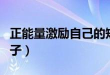 正能量激励自己的短语（正能量激励自己的句子）