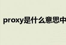 proxy是什么意思中文（proxy是什么意思）