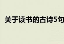 关于读书的古诗5句（关于读书的古诗4句）