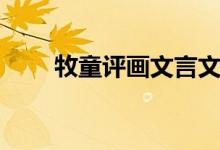 牧童评画文言文拼音版（牧童评画）