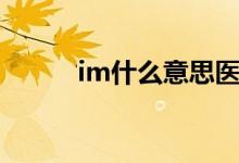 im什么意思医学（im什么意思）