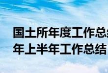 国土所年度工作总结（国土所工作总结2020年上半年工作总结）