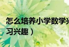 怎么培养小学数学兴趣（如何培养小学数学学习兴趣）