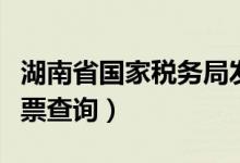 湖南省国家税务局发票辨伪系统（湖南国税发票查询）