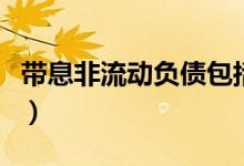 带息非流动负债包括哪些（流动负债包括哪些）