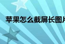 苹果怎么截屏长图片（苹果怎么截屏长图）