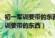 初一军训要带的东西清单不住校男生（初一军训要带的东西）