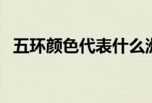 五环颜色代表什么洲（五环颜色代表什么）