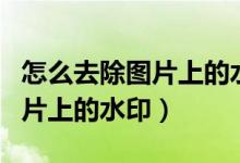 怎么去除图片上的水印文字醒图（怎么去除图片上的水印）