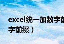 excel统一加数字前缀5个0（excel统一加数字前缀）