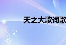 天之大歌词歌词（天之大歌词）