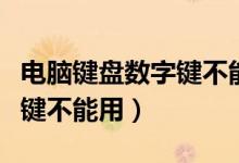 电脑键盘数字键不能用怎么办（电脑键盘数字键不能用）