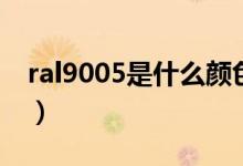 ral9005是什么颜色的（ral9005是什么颜色）