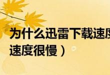 为什么迅雷下载速度不稳定（为什么迅雷下载速度很慢）