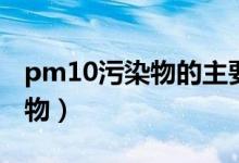 pm10污染物的主要来源（pm10是什么污染物）