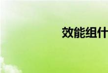 效能组什么词（效能）