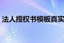 法人授权书模板真实图片（法人授权书模板）