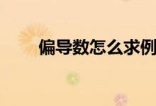 偏导数怎么求例题（偏导数怎么求）