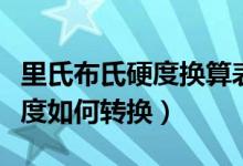 里氏布氏硬度换算表（请问里氏硬度和布氏硬度如何转换）