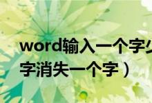 word输入一个字少一个字（word输入一个字消失一个字）