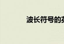 波长符号的英文（波长符号）