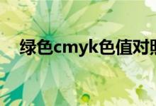 绿色cmyk色值对照表（绿色cmyk色值）