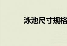 泳池尺寸规格标准（泳池尺寸）