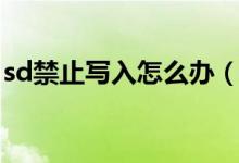 sd禁止写入怎么办（sd卡禁止写入如何解除）