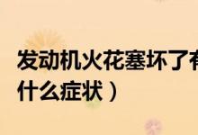 发动机火花塞坏了有什么症状（火花塞坏了有什么症状）