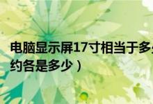 电脑显示屏17寸相当于多少厘米（电脑屏幕17寸大小长宽大约各是多少）