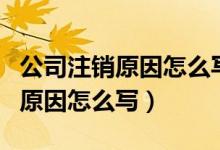 公司注销原因怎么写才是正确的（公司注销的原因怎么写）