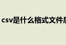 csv是什么格式文件后缀名（csv是什么格式）