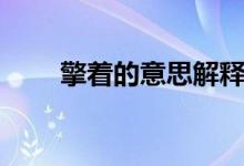 擎着的意思解释词语(擎着的意思)