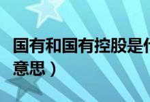 国有和国有控股是什么意思（国有控股是什么意思）