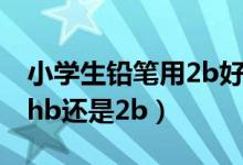 小学生铅笔用2b好还是hb好（小学生铅笔用hb还是2b）