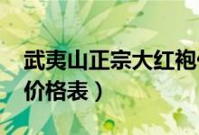 武夷山正宗大红袍价格2019（武夷山大红袍价格表）