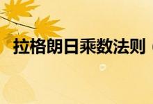 拉格朗日乘数法则（拉格朗日乘数法原理）