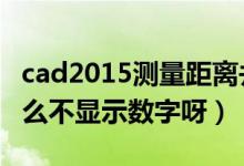 cad2015测量距离并显示（cad测量距离为什么不显示数字呀）